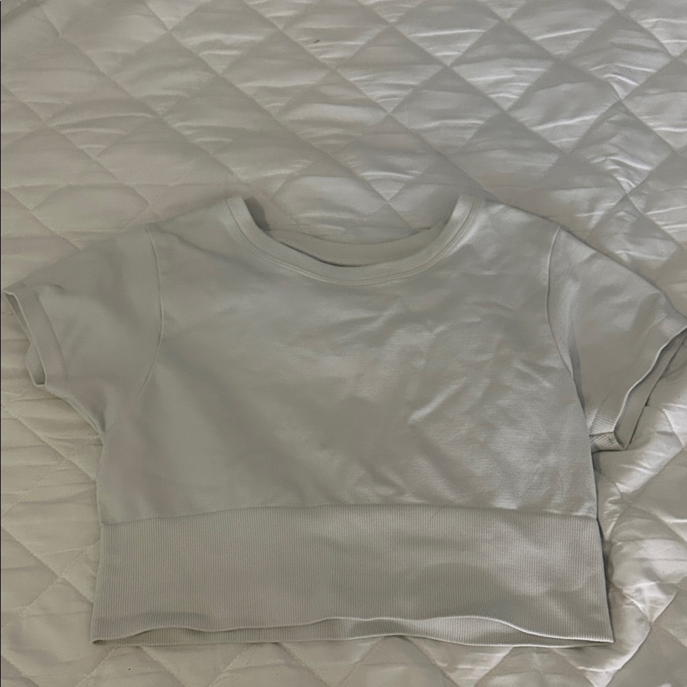 Aerie Light Gray Crop Top